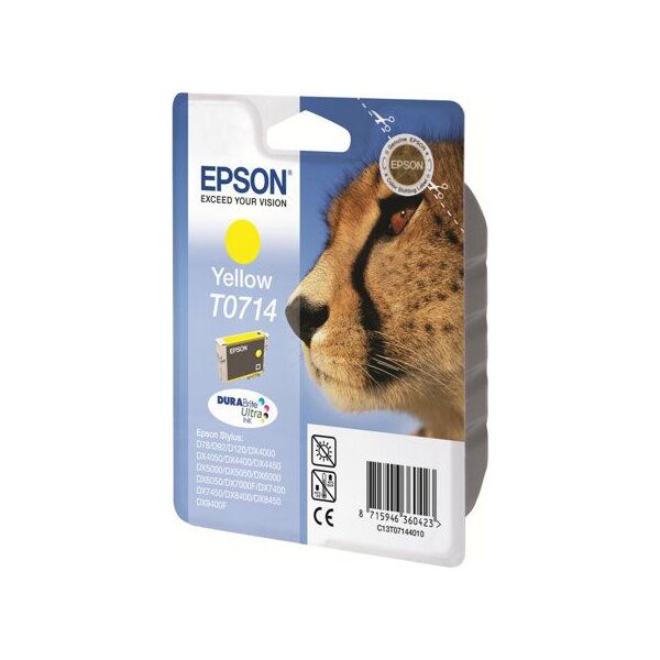 Tusz Epson oryginalny tusz blistr z ochroną, yellow, 5.5ml (C13T07144022)