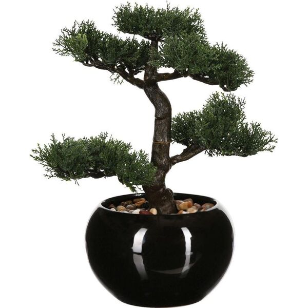 Atmosphera Drzewko bonsai w czarnej doniczce 36 cm