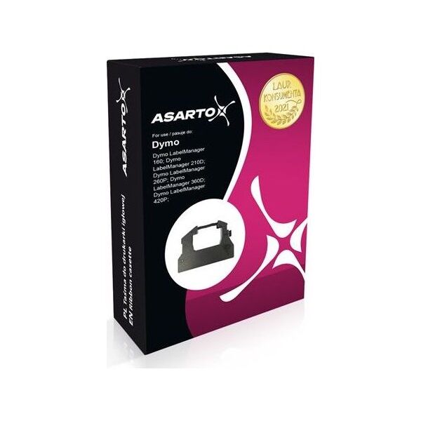 Asarto Taśma Asarto do DYMO D9/7/BK/G | S0720740 | black/grey