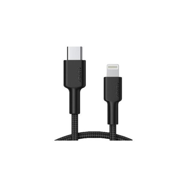 Kabel USB Aukey USB-C - Lightning 1.2 m Czarny (CB-CL02)