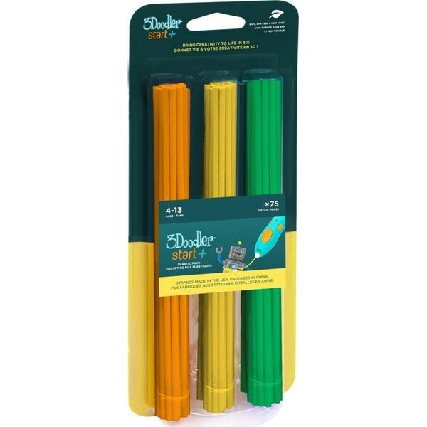 3Doodler Filament Start, 2.5mm, 75szt., 3 kolory, 3DS-ECO-MIX2-75