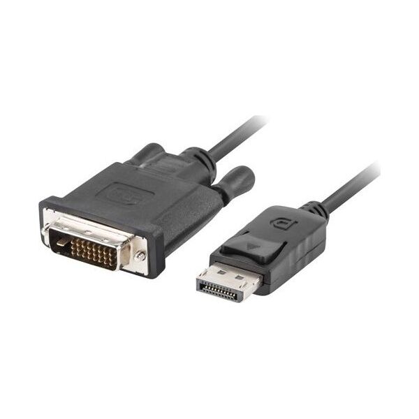 Kabel Lanberg DisplayPort - DVI-D 1.8m czarny (CA-DPDV-10CU-0018-BK)