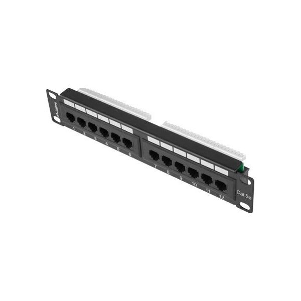 Lanberg Patch panel 1U 10" 12x RJ-45 Kat.5E Czarny (PPU5-9012-B)