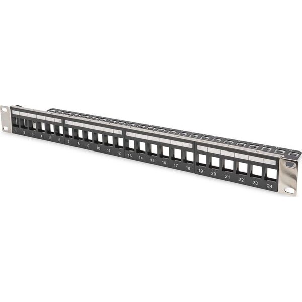 Digitus Patch panel 19" 1U 24x slot keystone Czarny (DN-91411-LF)