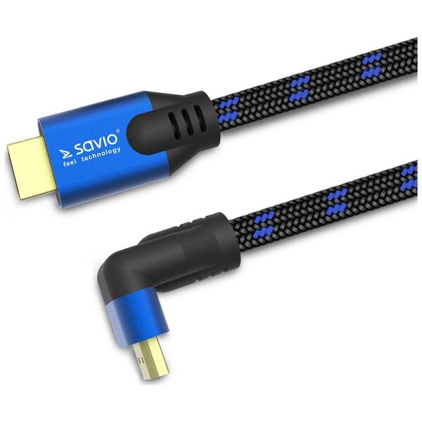 Kabel Savio HDMI - HDMI 1.8m niebieski (SAVIO CL-147)