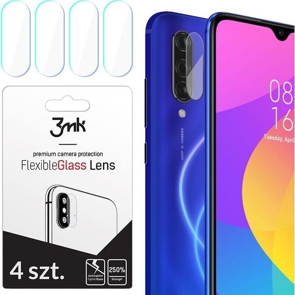 3MK FlexibleGlass Lens Xiaomi Mi9 Lite Szkło hybrydowe na obiektyw aparatu 4szt