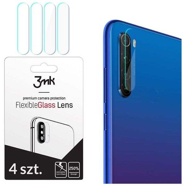 3MK Szkło na kamerę 3mk Flexible Glass x4 obiektyw do Xiaomi Redmi Note 8T uniwersalny