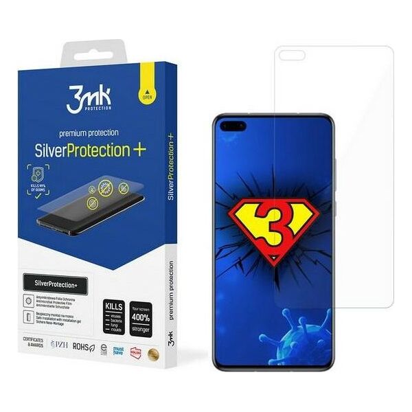 3MK 3MK Silver Protect+ Huawei P40 Folia Antymikrobowa montowana na mokro