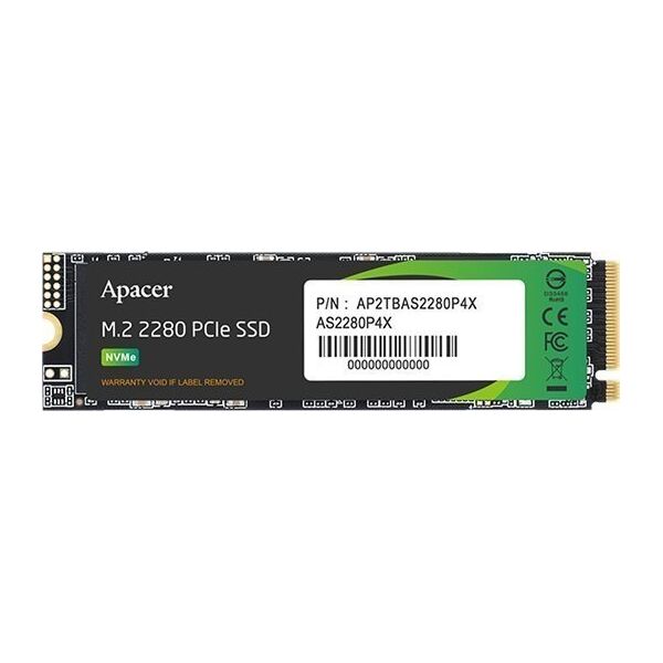 Dysk SSD Apacer AS2280P4X 1TB M.2 2280 PCI-E x4 Gen3 NVMe (AP1TBAS2280P4X-1)