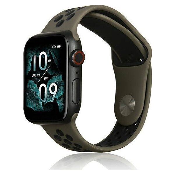 Beline Beline pasek Apple Watch Sport Silicone 38/40/41mm brązowo-czarny brown/black