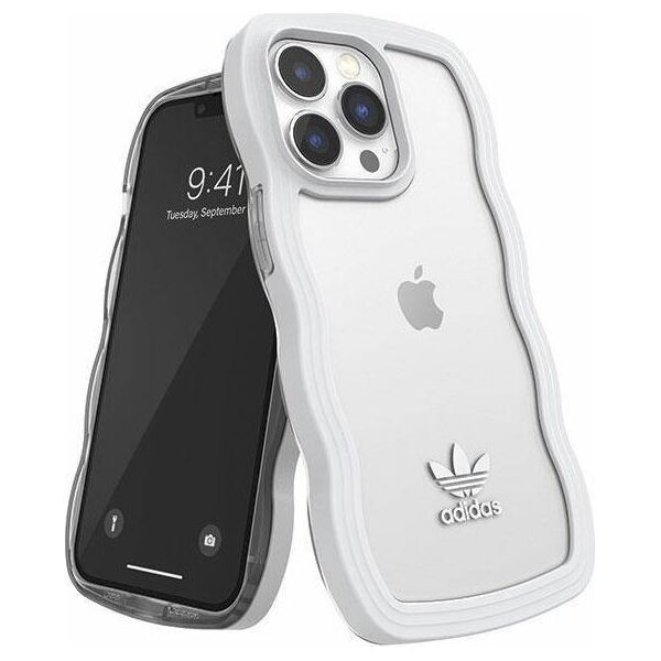 Adidas Adidas OR Wavy Case iPhone 13 Pro /13 6,1" biały-przezroczysty/white-transparent 51903