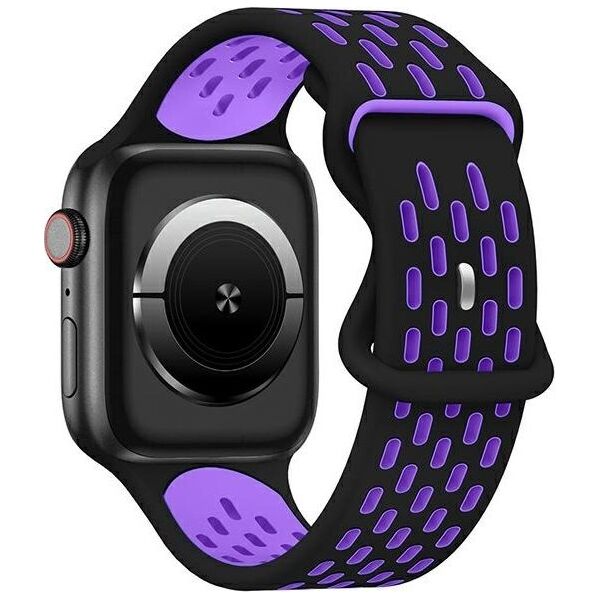 Beline Beline pasek Apple Watch New Sport Silicone 42/44/45/49mm czarno-fioletowy  black/purple box