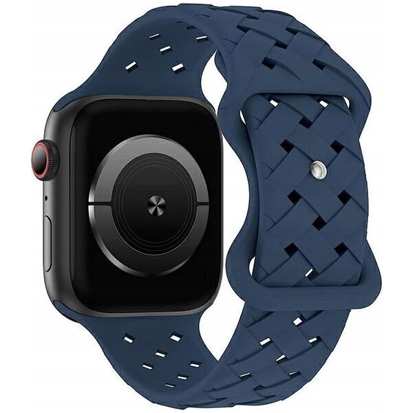 Beline Beline pasek Apple Watch Silicone Woven 42/44/45/49mm niebieski /deep blue box