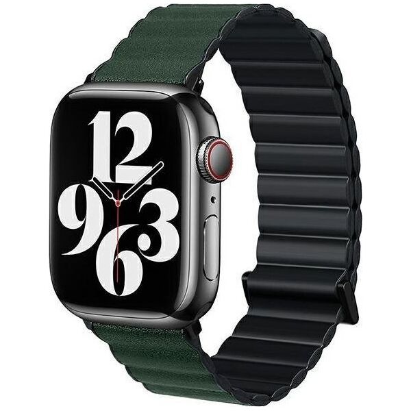 Beline Beline pasek Apple Watch Magnetic Pro 42/44/45/49mm czarno/zielony black/green box