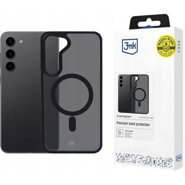 3MK 3mk ochranné pouzdro Smoke MagCase pro Samsung Galaxy S23 5G