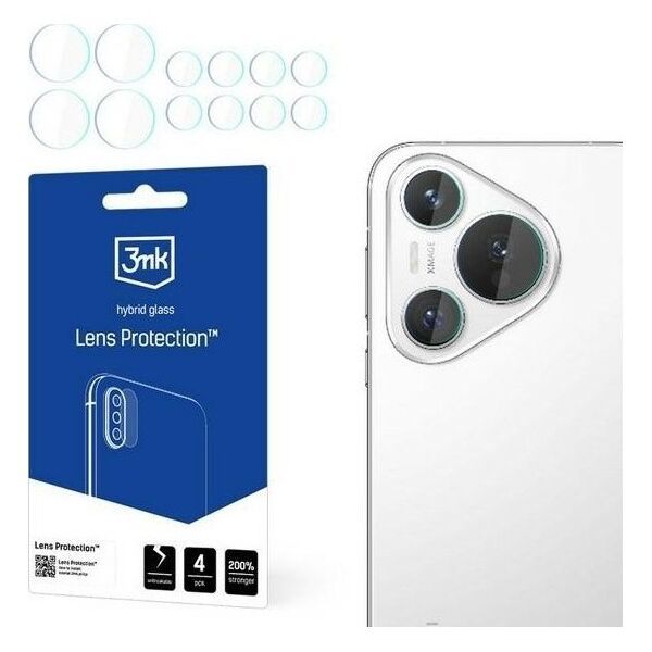 3MK Szkło hybrydowe na obiektyw aparatu 3MK Lens Protect Huawei Pura 70 [4 PACK]