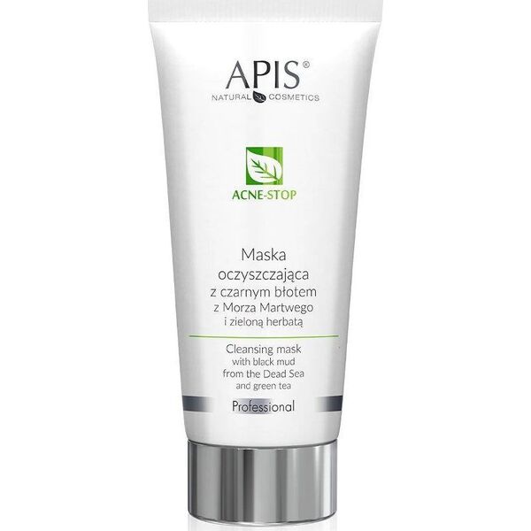 Apis Acne-Stop Maska Oczyszczająca Z Czarnym Błotem Z Morza Martwego I Zieloną Herbatą 200 ml