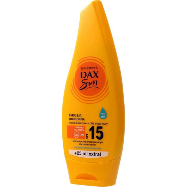 DAX DAX_Sun SPF15 emulsja ochronna Masło Kakaowe Olej Arganowy 175ml