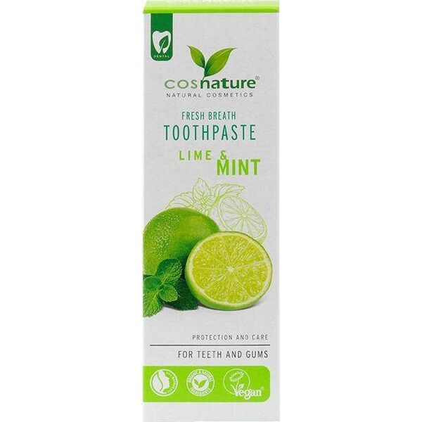 Cosnature Fresh Breath Toothpaste naturalna pasta do zębów o smaku limonki i mięty 75ml