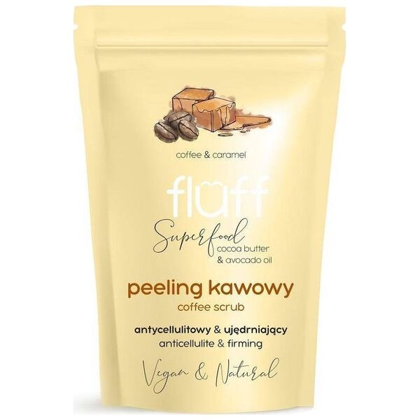 Fluff Coffee Scrub peeling kawowy do ciała Ujędrniająco antycellulitowy Karmel 100g