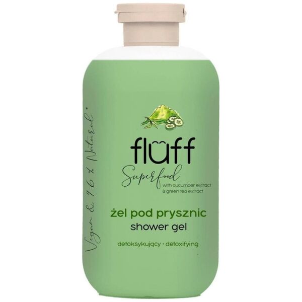 Fluff Fluff - Żel pod prysznic. Ogórek i zielona herbata - 500 ml