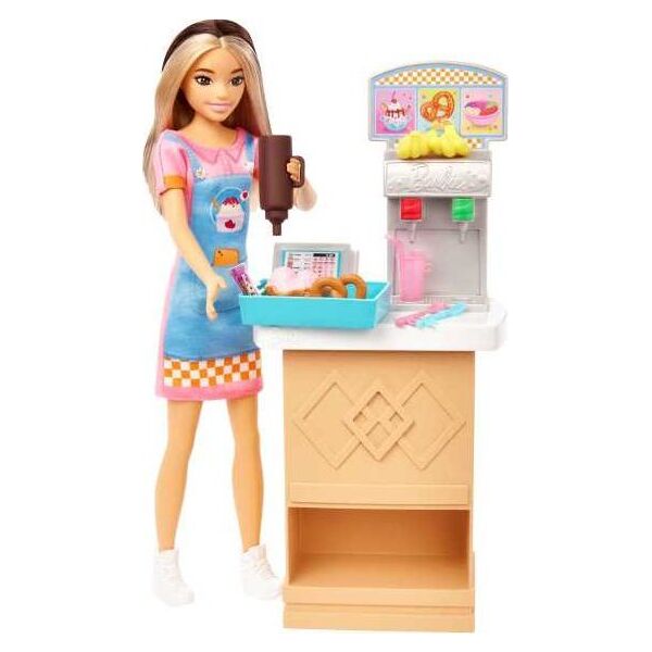 Lalka Barbie Mattel Skipper Pierwsza praca - Bar z przekąskami Zestaw do zabawy HKD79