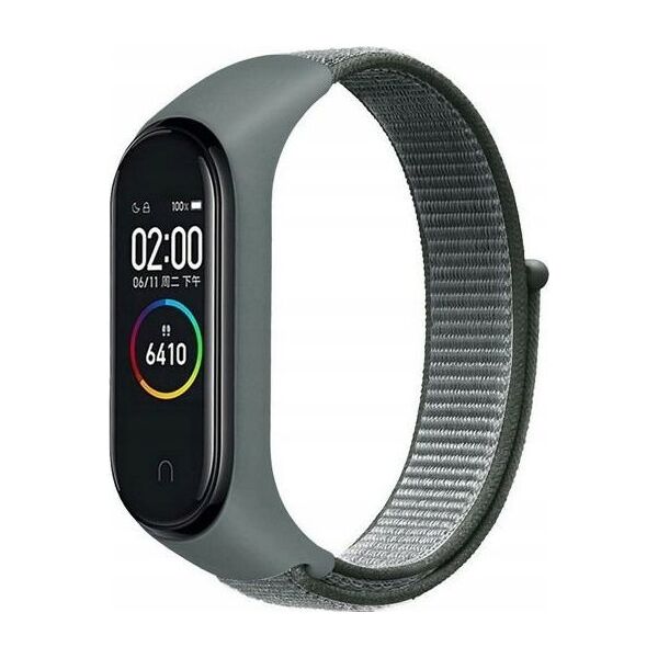 Beline Beline pasek Mi Band 7/6/5/4/3 NylonLoop szary/grey