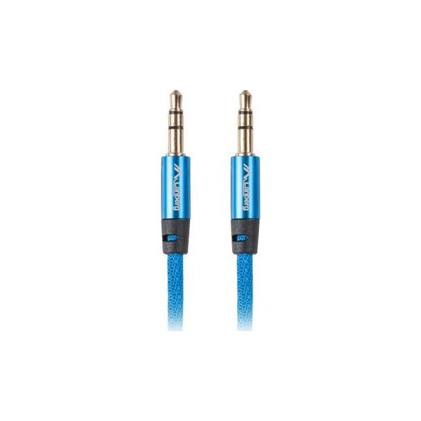 Kabel Lanberg Jack 3.5mm - Jack 3.5mm 2m niebieski (CA-MJMJ-10CU-0020-BL)