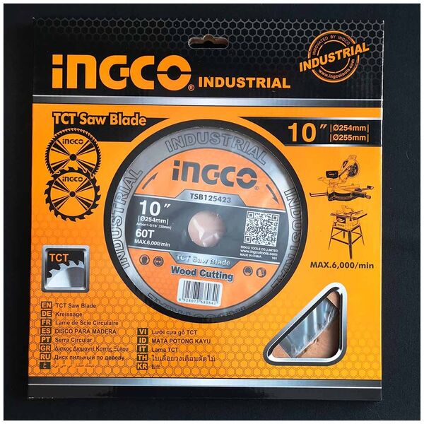 Ingco Δίσκος Κοπής Ξύλου 254mm Tsb125423 6928073680841 έως 12 Άτοκες Δόσεις