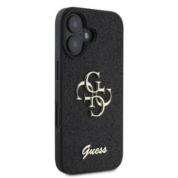 Original Case IPHONE 16 Guess Hardcase Fixed Glitter Big 4G (GUHCP16SHG4SGK) black 3666339328443