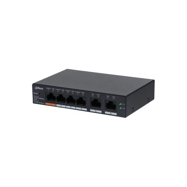 Switch Dahua Technology DAHUA Switch||CS4006-4GT-60|Type L2|Desktop/pedestal|PoE ports 4|60 Watts|DH-CS4006-4GT-60