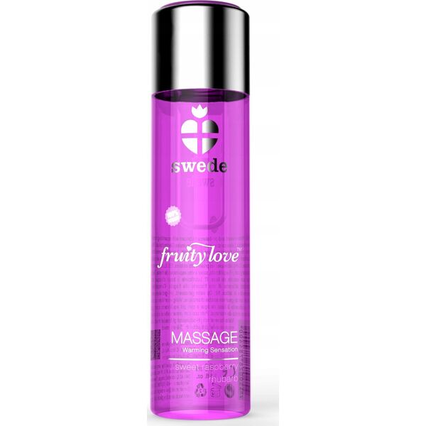 SWEDE_Fruity Love Massage Warming Sensation rozgrzewający żel do masażu Raspberry &amp| Rhubarb 60ml