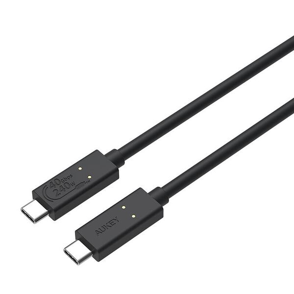 Aukey USB-C to USB-C Cable Aukey, CB-TCC241, 240W, 0.8m (black) 067116  CB-TCC241 Black έως και 12 άτοκες δόσεις 689323787456