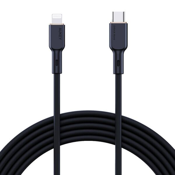 Aukey USB-C to Lightning Cable Aukey CB-SCL1, 27W, 1m (black) 067159  CB-SCL1 Black έως και 12 άτοκες δόσεις 689323785216