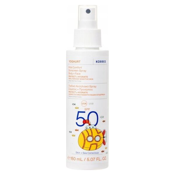 KORRES_Yoghurt Kids Comfort Sunscreen Spray emulsja do opalania z filtrem SPF50 dla dzieci 150ml