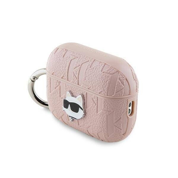 Original Case APPLE AIRPODS PRO 2 Karl Lagerfeld Cover Monogram Choupette Head (KLAP2PGCHPP) pink 3666339283742