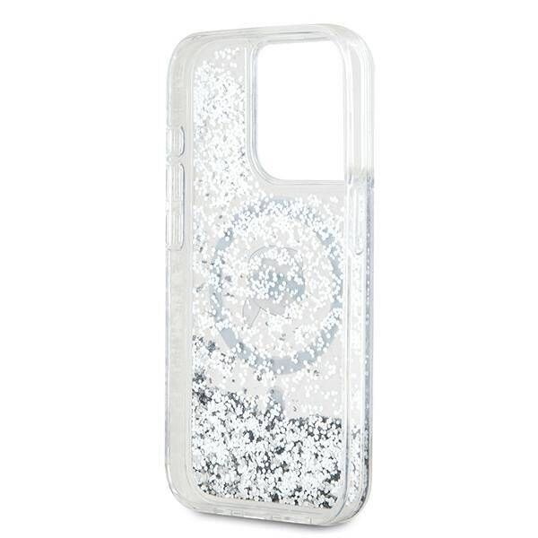 Original Case IPHONE 15 PRO Karl Lagerfeld Hardcase Liquid Glitter Choupette Head MagSafe (KLHMP15LLGKISGH) transparent 3666339285609