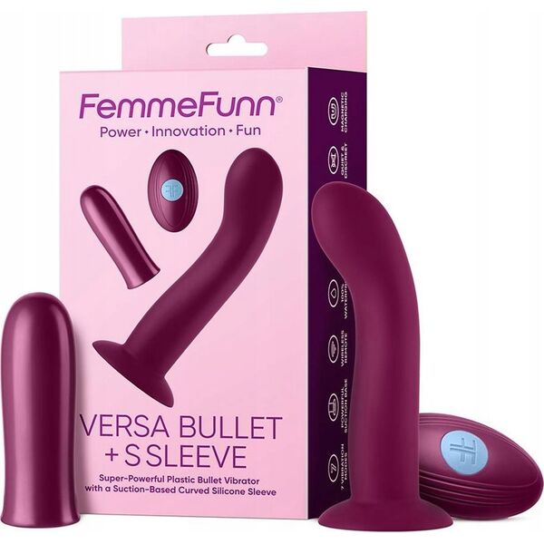 Masażer FEMMEFUNN_Versa Bullet With S Sleeve wibrator z nakładką Fuchsia