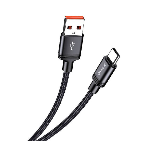 Cable 1m 5A (USB - USB-C) Smart Charging and Data Transfer Jokade Qianfan (JA034) black 6921042134635