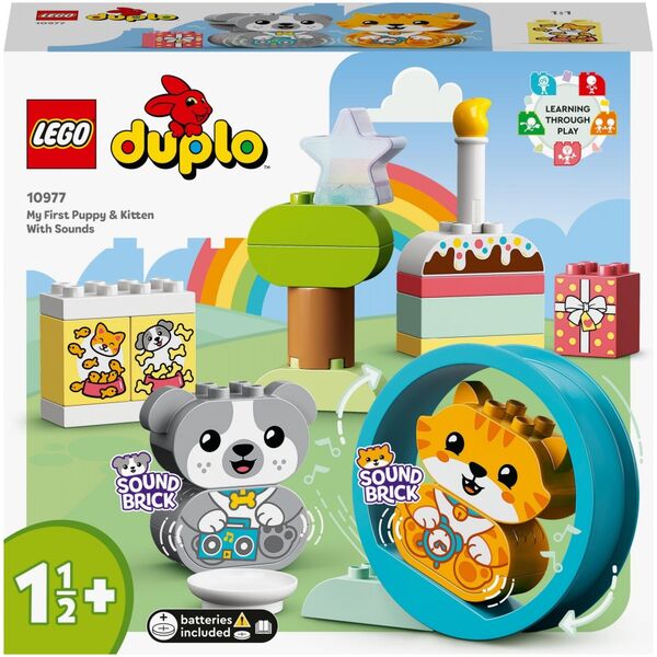 LEGO Duplo Mój pierwszy szczeniak i kotek z odgłosami (10977)