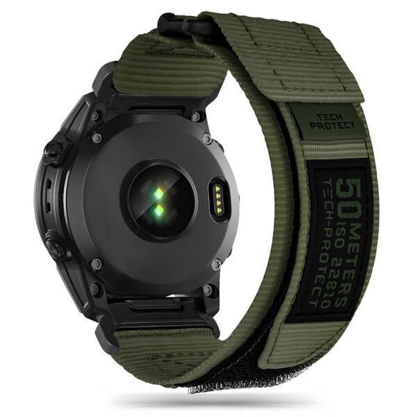 Strap for GARMIN FENIX 3 / 5X / 3HR / 5X PLUS / 6X / 6X PRO / 7X Tech-Protect Scout Pro Military Green dark green 5906302309351