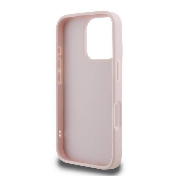 Original Case IPHONE 16 PRO Guess Hardcase Quilted Metal Logo (GUHCP16LPSQSQSP) pink 3666339345105