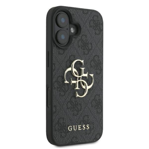 Original Case IPHONE 16 Guess Hardcase 4G Big Logo (GUHCP16S4GMGGR) black 3666339327521