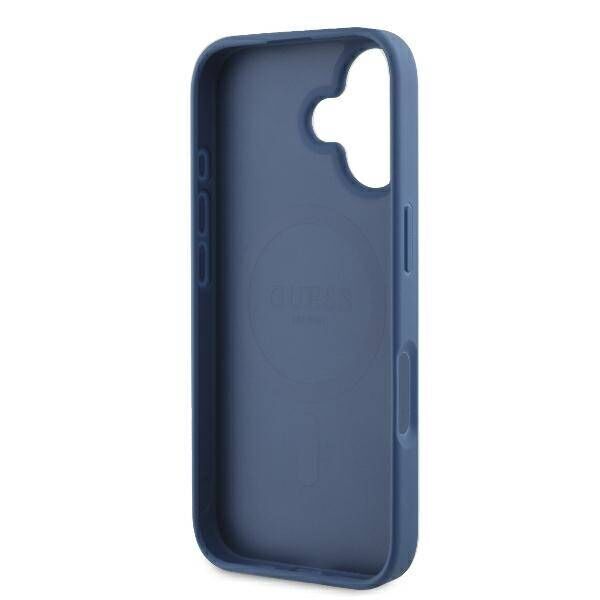 Original Case IPHONE 16 Guess Hardcase 4G Ring Classic Logo MagSafe (GUHMP16SG4GFRB) blue 3666339327286