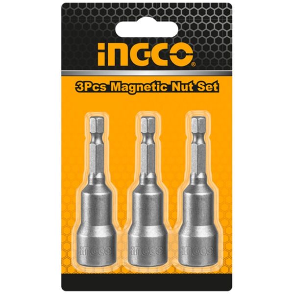 Ingco Καρυδάκια 1/4" Μαγνητικά 10mm 3 Τεμ. Amn1031 6925582107739 έως 12 Άτοκες Δόσεις