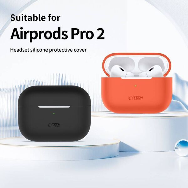 Case APPLE AIRPODS PRO 1 / 2 Tech-Protect Silicone Olive green 5906302313693