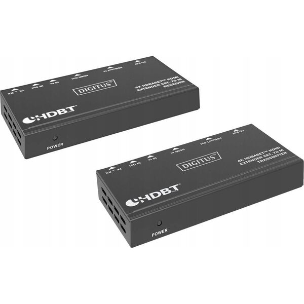 Switch Digitus DIGITUS 4K HDBaseT Extender Set 70m PoC RS232 IR black