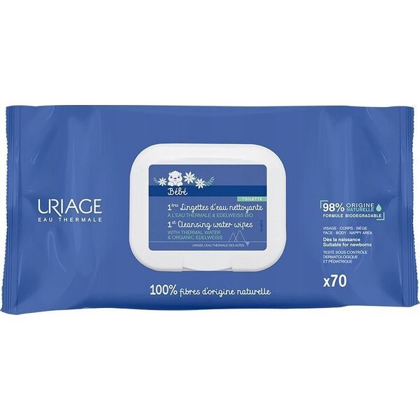 Alkotest URIAGE_Baby 1st Cleansing Water Wipes chusteczki nawilżające dla dzieci 70szt