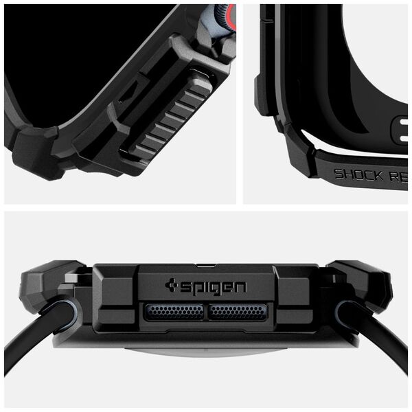 Spigen Case for Apple Watch 10 42mm - Spigen Rugged Armor - Black 8809971234313 έως 12 άτοκες Δόσεις