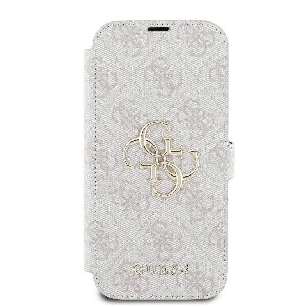 Original Case IPHONE 16 PRO Guess Book 4G Metal Logo (GUBKP16L4GMGPI) pink 3666339346249